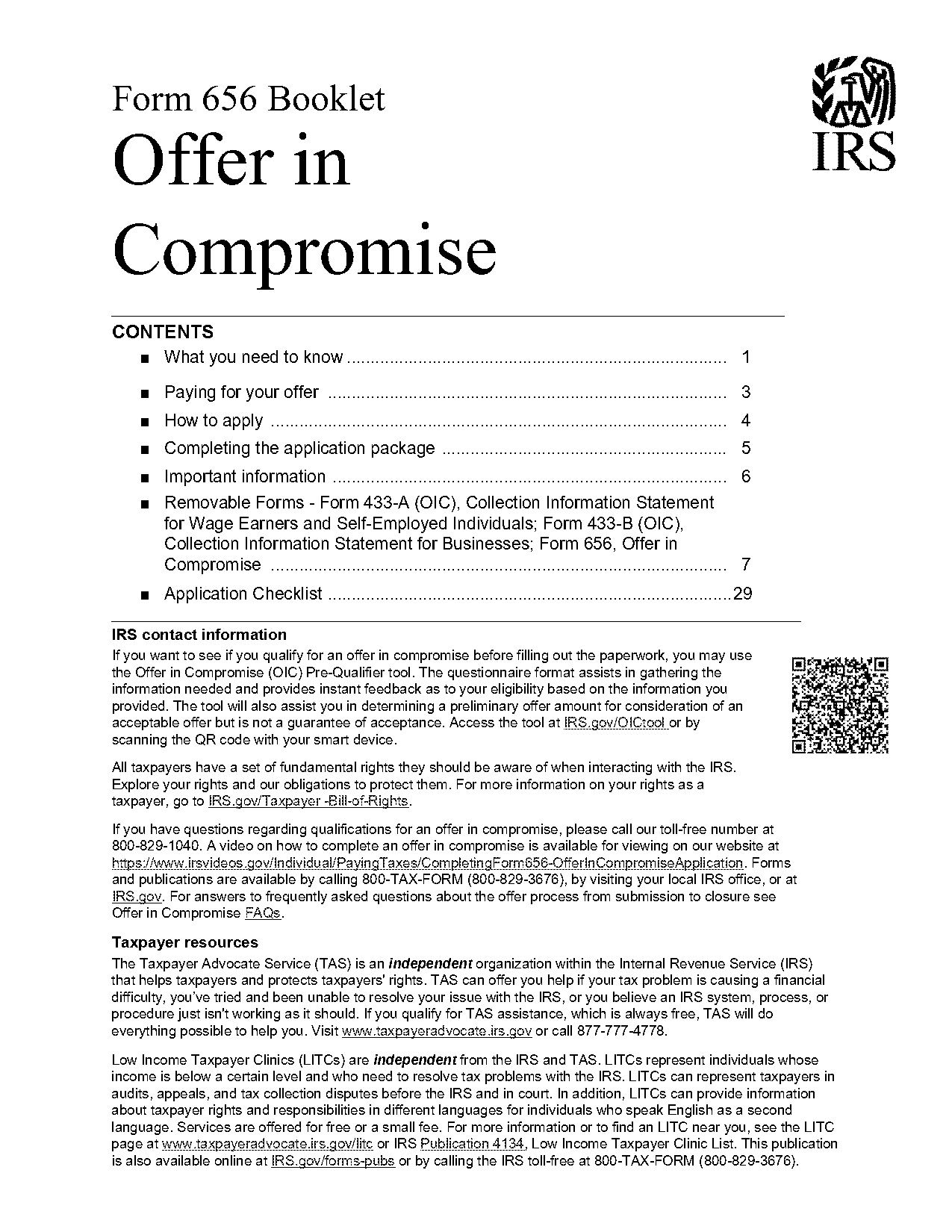 does the irs accept offer in compromise